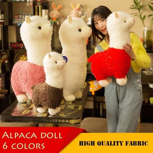 High quality cartoon cute alpaca doll plush toy soft plush animal companion doll to children lover friends holiday birthday gift