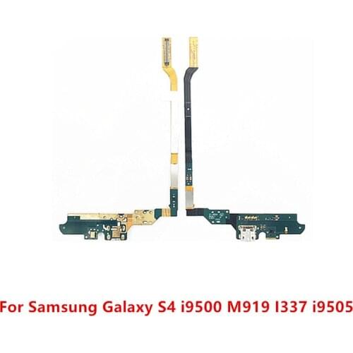 Repair USB Charger Board Charging Port Connector Dock With Microphone Mic Flex Cable For Samsung Galaxy S4 i9500 M919 I337 i9505