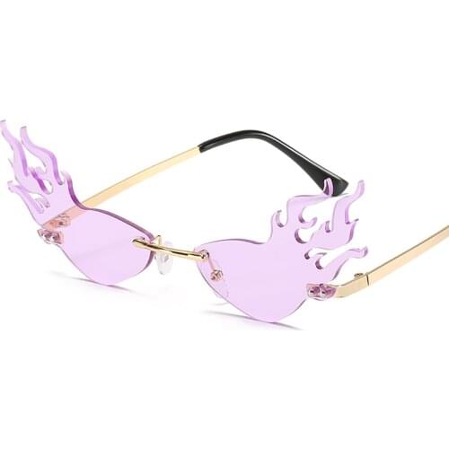 Bohosco Fashion Rimless UV Protection Sunglasses Women Luxury Brand Designer Unique Sun Glasses Frameless Cool Goggles Eyewear