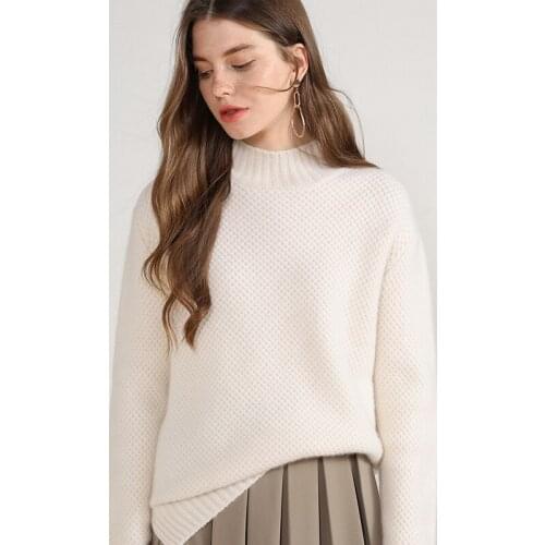 Winter Warm Jumpers Fall Sweaters for Women Ladies Large Size Knitted Thick Tops Fall 100% Cashmere Turtleneck Sweater Woman