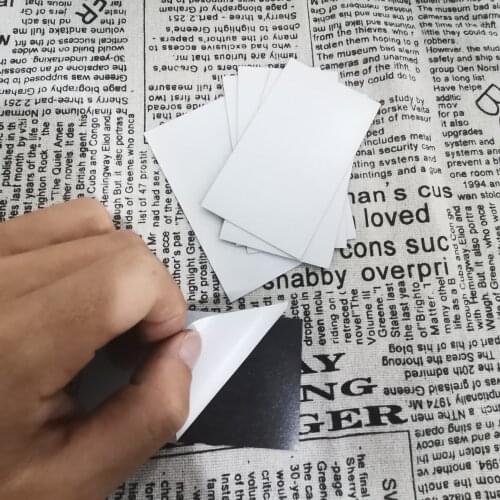 100 pcs/Set,90*50mm Flexible Magnet With Adhesive;2" x 3.5" Self-Adhesive Magnets;For DIY Business Name Card Cabinet