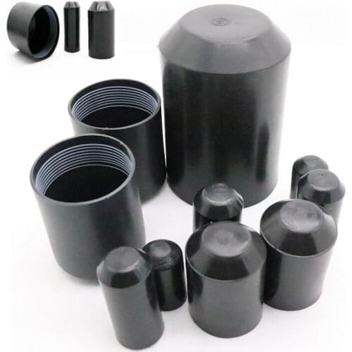 2/5/10/20pcs black Heat Shrink End Seal Cap Cable Sleeve Insulate Wrap Wire Protect Cover