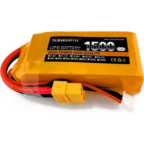 New Batteries 3S RC LiPo Battery 3S 11.1V 1500mAh 60C Max 120C For RC Helicopter Airplane Car Boat Quadcopter 3S LiPo