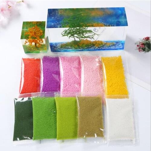3 pcs /lot lawn Moss material Sponge tree powder DIY handmade landscape mobile phone shell material Epoxy decorative filling