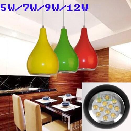 AC90-260V 5W 7W 9W 12W Morden Led Pendant Fixture Droplight For Living Room