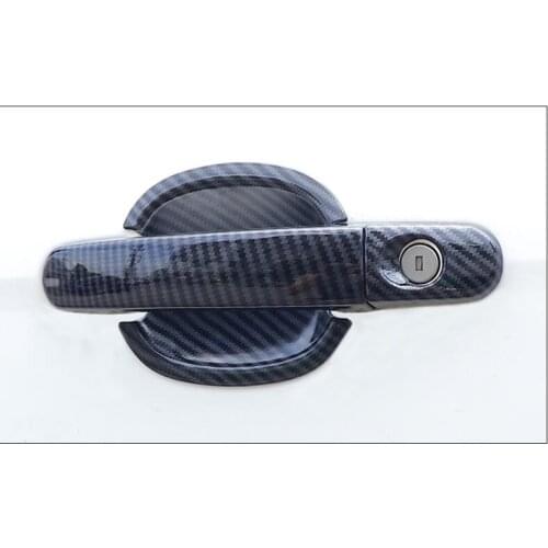 ACCESSORIES FIT 2012 2013 2014 2015 2016 2017 For FORD FOCUS MK3 carbon fiber DOOR HANDLE CATCH COVER TRIM MOLDING CUP