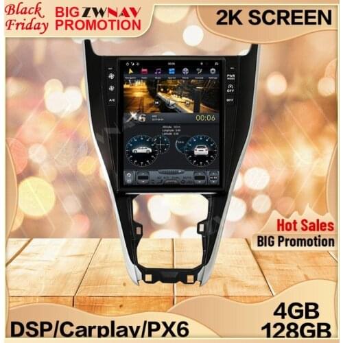 4+128G Tesla Screen For Toyota Harrier 2013 2014 2015 2016 2017 2018 Android Unit Car Multimedia Player GPS Audio Radio Stereo