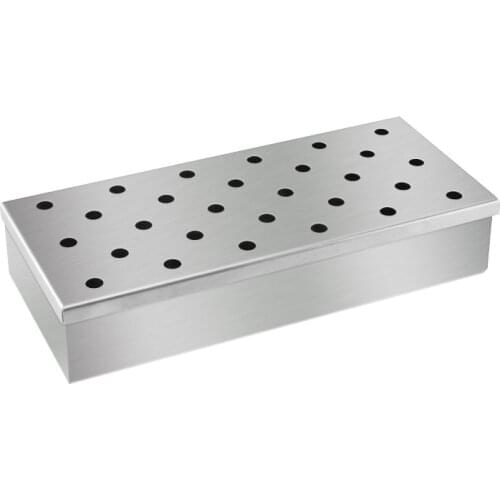 Stainless Steel BBQ Smoker Cold Smoke Box Barbecue for Meats Fish Kitchen Camping Kitchen Tools 22.3X9.7X4.3cm LBShipping