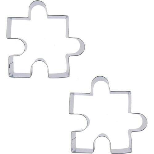 Big Puzzle shape 2 piece cookie cutting molds, baking tools, cake decorating soft candy tools