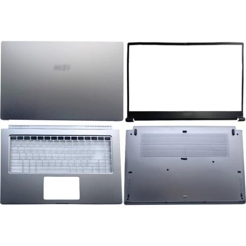 NEW For MSI Summit B15 MS-1552 Laptop Case LCD Back Cover/Front Bezel/Palmrest/Bottom Case Silver Laptops Computer Case