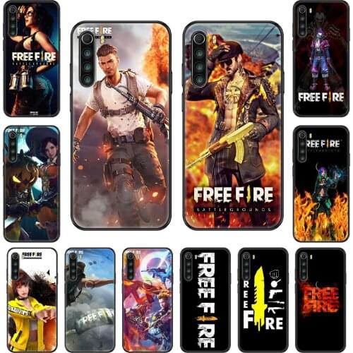 Game Free Fire Phone case For Xiaomi Redmi Note S2 4 5 6 7 8 A S X Plus Pro black art Etui 3D hoesjes luxury back silicone cover