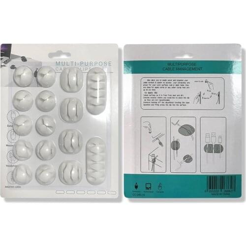 16pcs/set Home Data Cable Retainer Desktop Wire Retainer Clamp Cable Organizer USB Cable Data Cable Wire Organizer