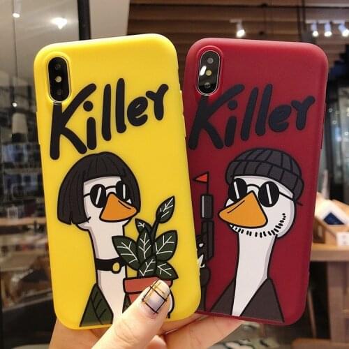 JAMULAR Phone Cases For iPhone 11 Pro X XS MAX XR 7 8 6 6s Plus Cartoon Professional Killer Back Cover Leon Mathilda Soft Fundas