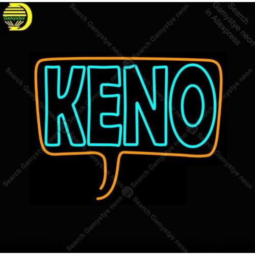 Neon Sign for Cersive Keno 3 neon bulb Sign Neon lights Sign glass Tube Iconic Light Store display Custom LOGO anuncio luminoso