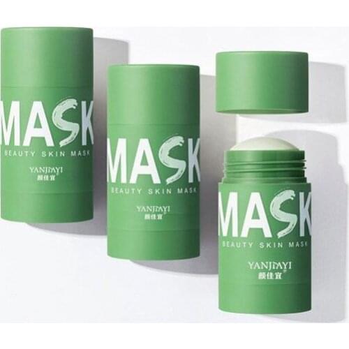 NEW Deep Cleansing Mask Smear Green Tea Mud Mask Stick Remove Grease Blackhead Oil Control Hydrating Whitening Face Film TSLM1