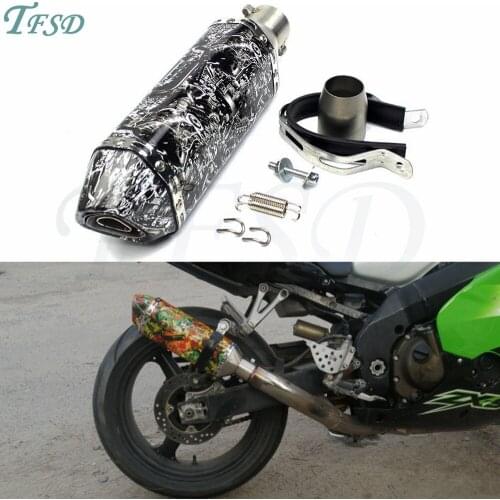 NEW fashion Muffler 36-51mm Universal Motorcycle for Akrapovic Exhaust pipe Modified Muffler For trk502 suzuki gsr 600 crf 230