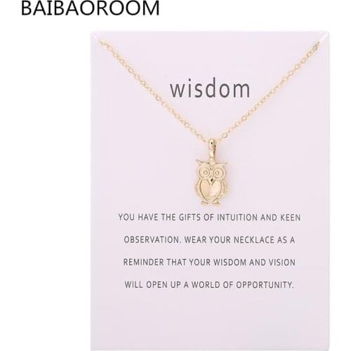 12pcs New Arrived Wisdom Owl Pendant Necklace Fashion Jewelry For Women