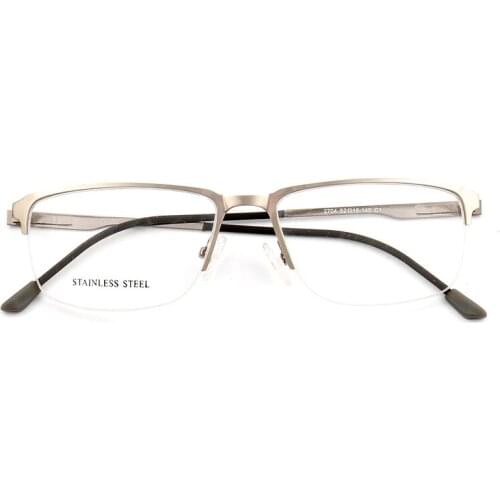 Sunny Spot Wholesale New Thin half frame flat mirror ultra light metal half frame round retro men and women glasses