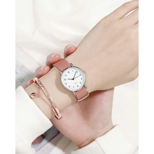 Casual Children Watch Quartz WristWatch Gift for Girls Clock Fashion Kid Watch Canvas Strap Kids Watches Girls Relogio Infantil