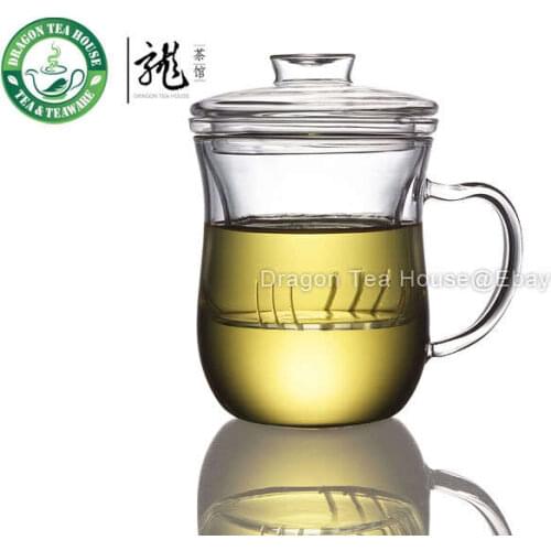 Clear Glass Mug With Lid & Infuser 300ml 10oz B-361
