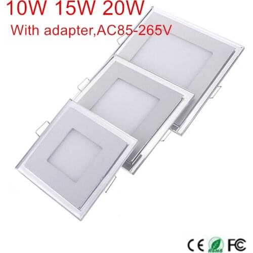 Ultra thin 10W 15W 20W LED Panel Light Ultra Slim LED Ceiling Downlight with driver AC85-265V Warm White/Cold White + Bule