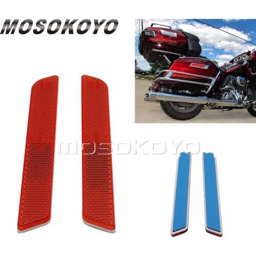 Motorcycle Saddlebag Guard Reflector Cover For Harley Street Glide Road King 2014-2018 Electra Glide Ultra Classic FLHTCU 14 15