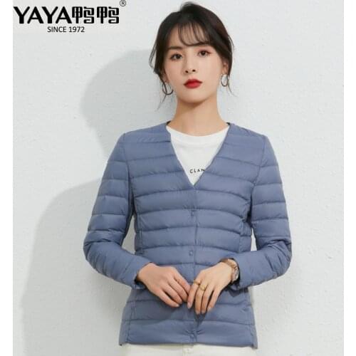 YAYA 2021 Women Puffer O to V Easy Switch collarband Waterproof Early Spring Winter Down Women Vest Ladies Parkas Padded