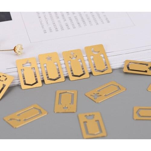 1pcs Brass Vintage Stationery Bookmarks Small Life Series Labels 12 Styles Gift Boxes