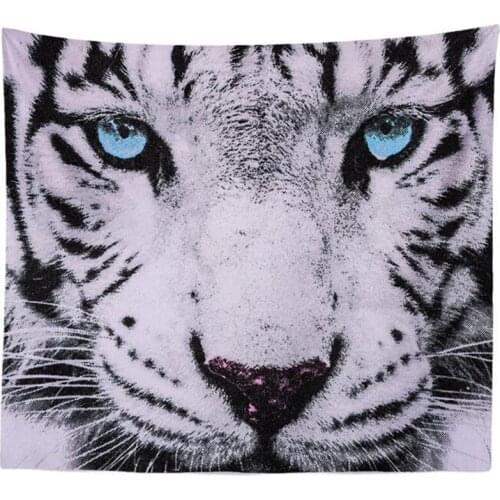 Tiger Printed Decoration Wall Tapestry Living Room Hanging Tapestries 100% Polyester For Video Live Shoot Background