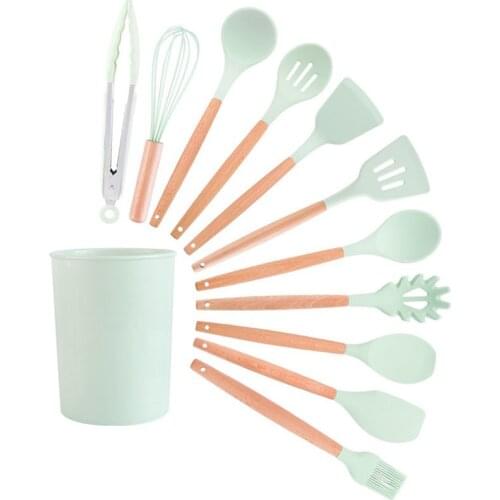 1Pc Silicone Cooking Tools Heat Resistant Non-Stick Utensils Set Turner Tongs Non-stick Shovel Kitchen Accessories Tool Set