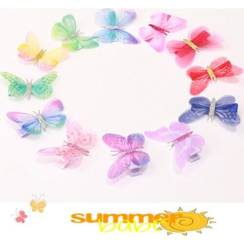 10pcs/lot New Hot sale Fashion Kids Girls Hairpins Hair Accessories Daily Photo Props Headwear Butterfly Hair Clips