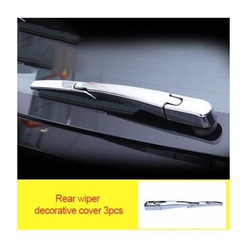 For Peugeot 5008 ABS chrome Rear wiper decorative cover 3pcs