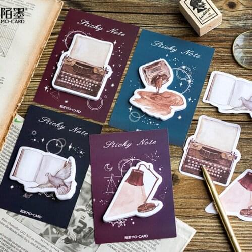 30pcs/pack Retro Into the Short Song Sticky Notes Planner Stickers Cute Stationery Memo Pad Material Escolar Offices Accessoires