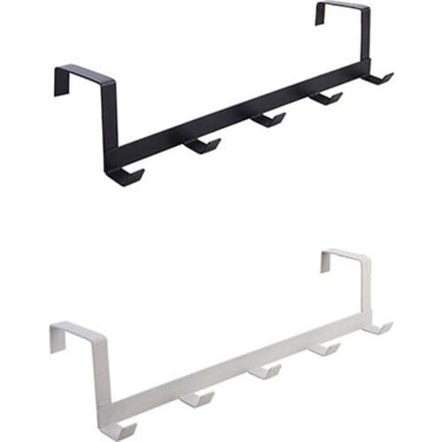 5 Rows Of Hooks Wrought Iron Hook Coat Hook Coat Hook 29*7.5*6.3cm Hook Door Hanger Sundries Bag Hanging Storage