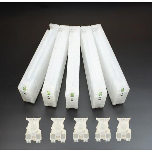 5 pcs Refillable ink cartridge for Epson SC T3000 T5000 T7000 ink cartridges with 5 pcs T3000 dampers