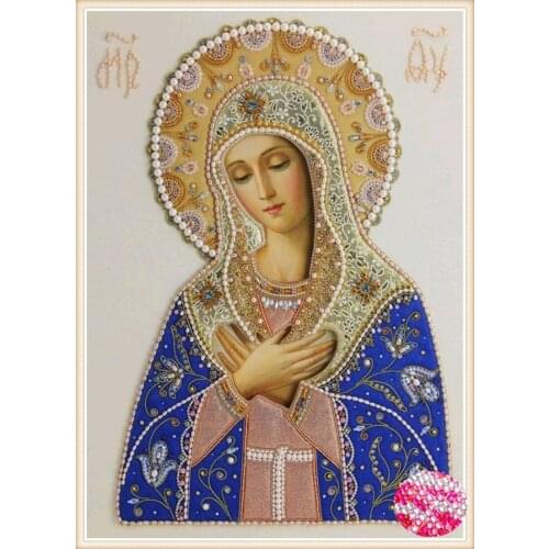 5d Diy Diamond Painting Cross Stitch Religion Icon of Leader Diamond Mosaic true religious mary diamond embroidery rhinestones