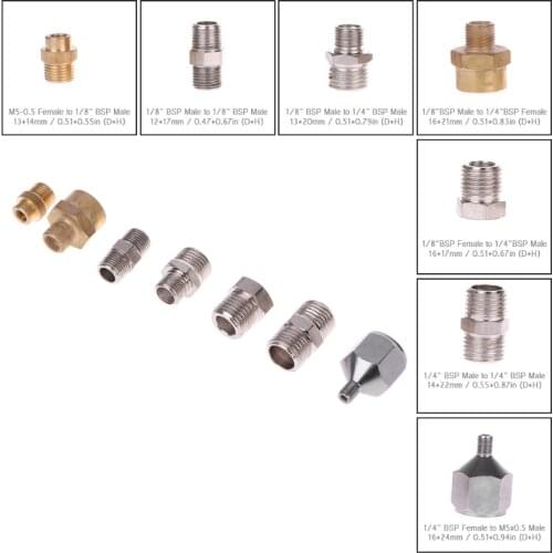7Pcs/Set Airbrush Adaptor Kit Fitting Connector For Compressor & Spray Hose