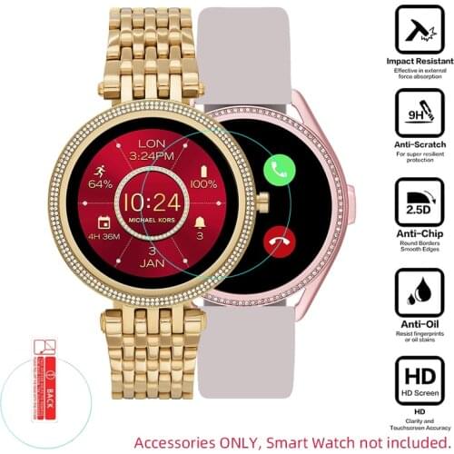 Tempered Glass Protective Film For Michael Kors Access Gen 5E MKGO/Darci Smartwatch LCD Screen Protector Cover Watch Protection