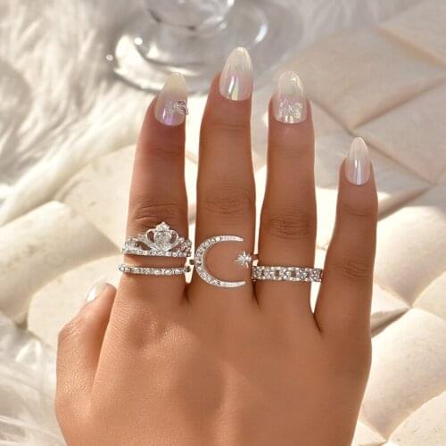 ALYXUY Women's Silver Rings
