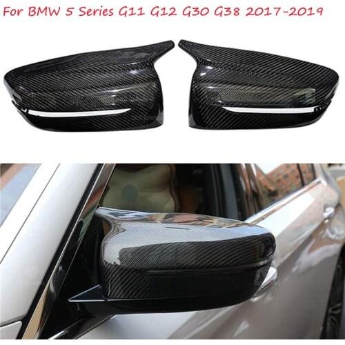 Car Side Rear View Mirror Cover Carbon Fiber Replacement Rearview Mirror Cover For BMW 5 Series G11 G12 G30 G38 2017 2018 2019