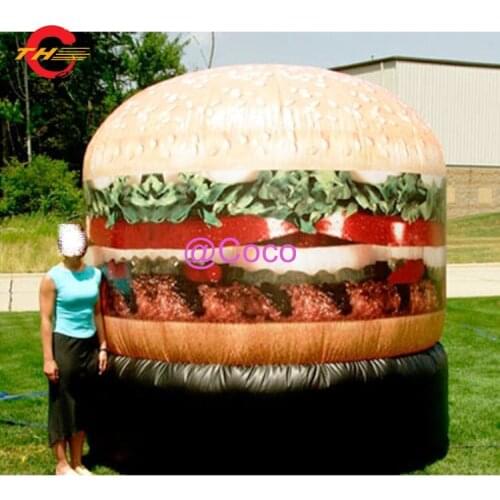 Free air ship to door,10ft high hot sale custom inflatable hamburger/inflatable model/ inflatable advertising hamburger replica