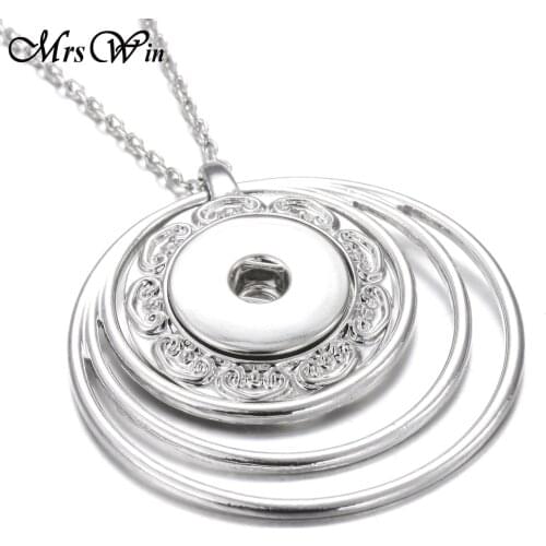 Multi-circle around flower Snap Necklace Jewelry 18MM Snap Necklace DIY pendant Necklace jewelry