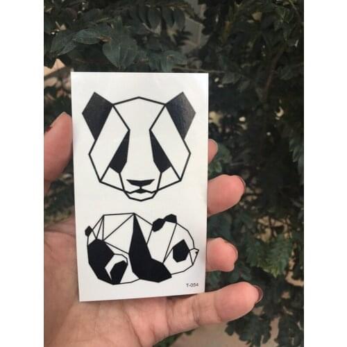 2018 New Waterproof Temporary Tattoo Sticker cute geometry panda tatto flash tatoo fake tattoos for Woman Man