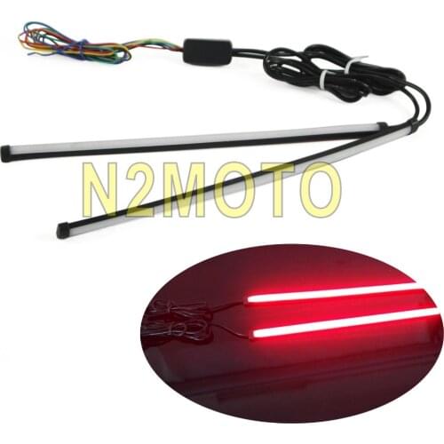 Flexible 30cm LED Sequential Switchback Light Strip 2 In 1 Flowing Turn Signal Light Daytime Running Lights Flasher Universal