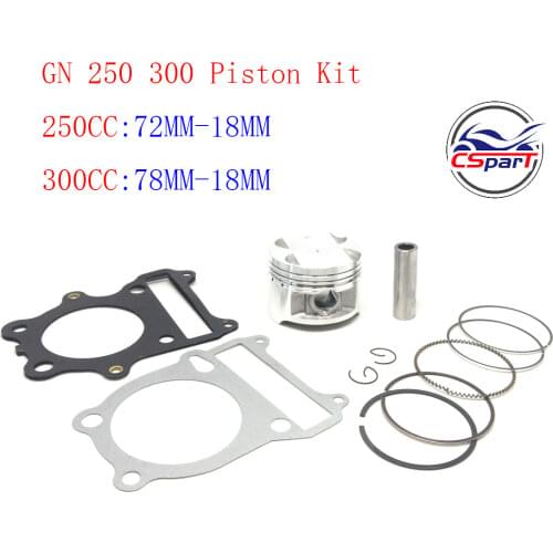 78MM 18MM Piston Kit Ring Gasket For Loncin 300 300CC GN300 Suzuki ATV Dirt Bike Parts