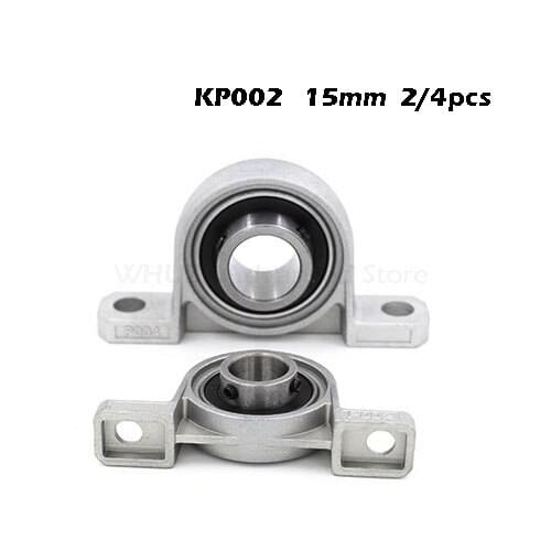 KP002 2PCS/PCS NEW 15mm caliber Zinc Alloy mounted bearings KP002 UCP002 P002 insert bearing pillow block bearing housing