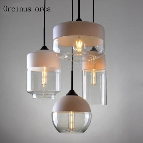 American style, minimalist, creative personality, living room, bedroom, glass chandelier, single head bar, restaurant chandelier