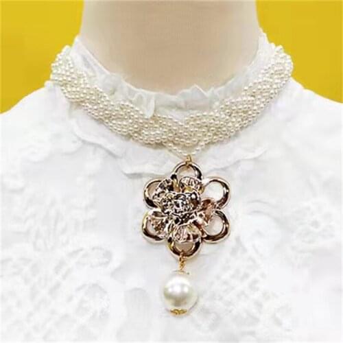 Small Twist Woven Bead Ornaments Beaded Chain Party Fashion Dress With Fake Collar WomenS Detachable Collar Jewelry Accessories