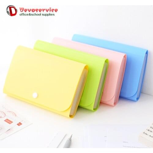A6 Colorful Accordion Style Mini Bills Receipt File Document Bag Pouch Folder Card Holder Organizer File Holder Expanding Wallet
