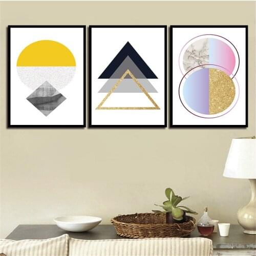Minimalist Geometry Picture Poster Print Fashion Canvas Painting Living Room Kitchen Wall Art Decoration Can Be Customized